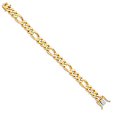 14k 11.8mm Polished Fancy Link Bracelet-WBC-LK465-8.5