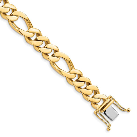 14k 11.8mm Polished Fancy Link Bracelet-WBC-LK465-8.5