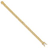 14k 7mm Hand-polished Miami Cuban Chain-WBC-LK586-8.25