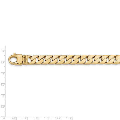 14k 10.20mm Hand-polished Long Link Half Round Curb Chain-WBC-LK590-9.25