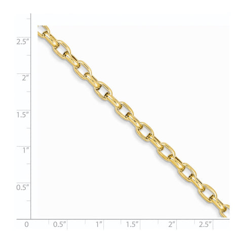 14k 5.0mm Polished Fancy Link Bracelet-WBC-LK662-7.25