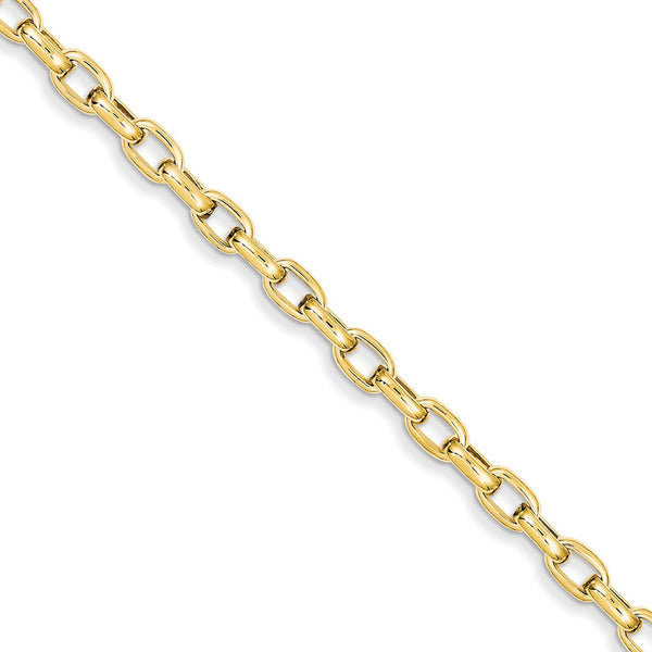 14k 5.0mm Polished Fancy Link Bracelet-WBC-LK662-7.25