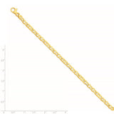 14K 4.3mm Fancy Link Bracelet-WBC-LK670-8