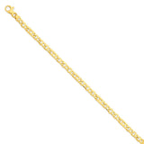 14K 4.3mm Fancy Link Bracelet-WBC-LK670-8