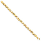 14k 7.3mm Polished Fancy S-Link Bracelet-WBC-LK675-8