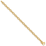 14k 7.8mm Hand-polished Fancy Link Bracelet-WBC-LK705-8.5