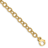 14K 6.5mm Polished Hand-polished Fancy Link Bracelet-WBC-LK706-8.5