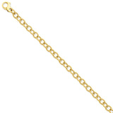 14K 6.5mm Polished Hand-polished Fancy Link Bracelet-WBC-LK706-7.5