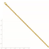 14k 3.3mm Hand-polished Fancy Link Bracelet-WBC-LK723-8.25