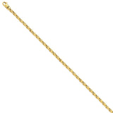 14k 3.3mm Hand-polished Fancy Link Bracelet-WBC-LK723-8.25