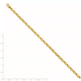 14k 3.9mm Hand-polished Fancy Link Bracelet-WBC-LK724-8.25