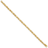 14k 4.1mm Hand-polished Byzantine Link Bracelet-WBC-LK744-8.5