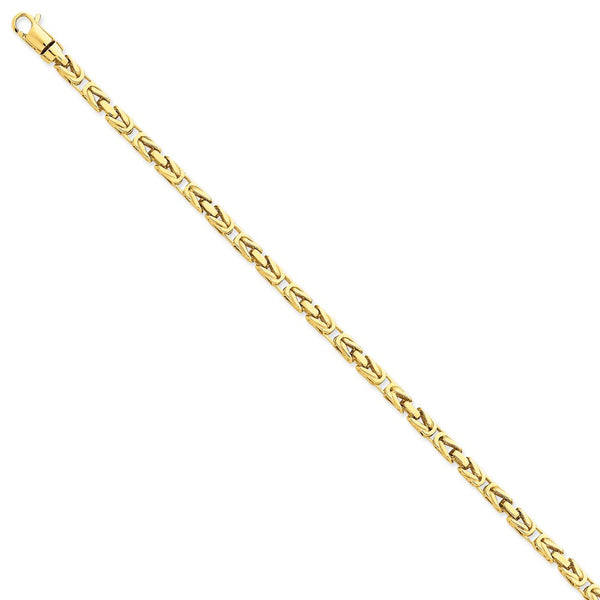 14k 4.1mm Hand-polished Byzantine Link Chain-WBC-LK744-9