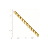 14K 4.4mm Hand-polished Flat-Edged Woven Link Bracelet-WBC-LK754-8.75