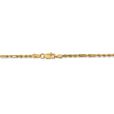 14k 2.25mm D/C Milano Rope Chain-WBC-MIL035-20