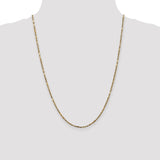 14k 2.25mm D/C Milano Rope Chain-WBC-MIL035-24