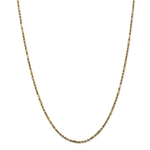 14k 2.25mm D/C Milano Rope Chain-WBC-MIL035-24