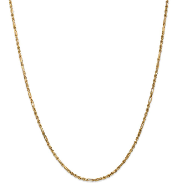 14k 2.5mm D/C Milano Rope Chain-WBC-MIL045-30