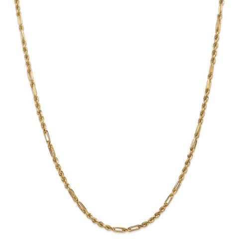 14k 3.0mm D/C Milano Rope Chain-WBC-MIL060-20