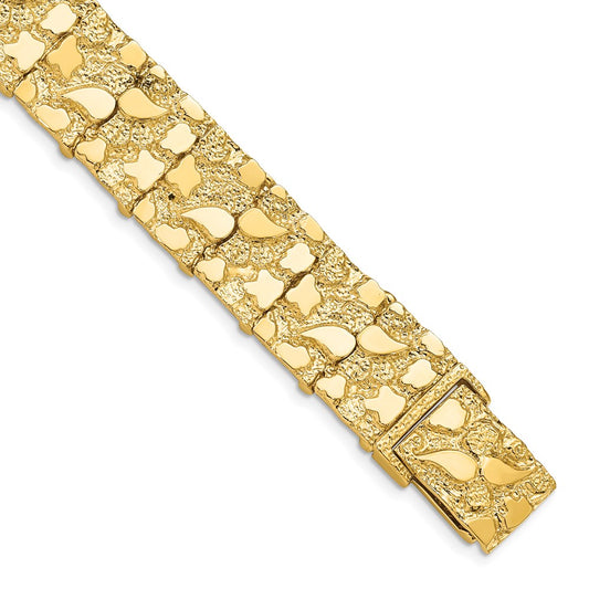 14k 15mm Nugget Bracelet-WBC-NB15-7
