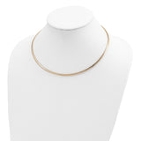 14k 3mm Domed Omega Necklace-WBC-OD3-18