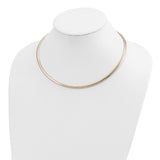 14k 4mm Domed Omega Necklace-WBC-OD4-18