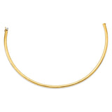 14k 6mm Domed Omega Necklace-WBC-OD6-18