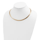 14k 6mm Domed Omega Necklace-WBC-OD6-18