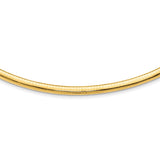 14k 6mm Domed Omega Necklace-WBC-OD6-16