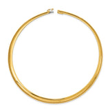 14k 8mm Domed Omega Necklace-WBC-OD8-16