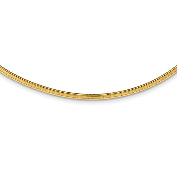 14k 3mm Lightweight Omega Necklace-WBC-ODL3-16