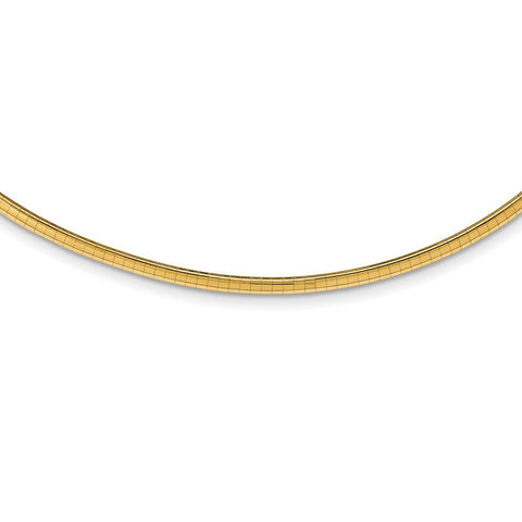 14k 3mm Lightweight Omega Necklace-WBC-ODL3-18