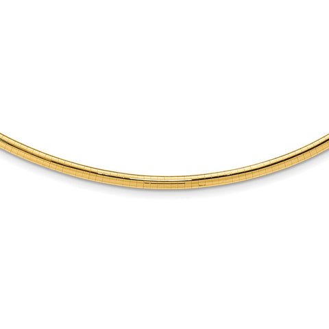 14k 4mm Lightweight Domed Omega Necklace-WBC-ODL4-16