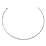 14k White Gold 4mm Domed Omega Necklace-WBC-OW4-18