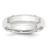 Platinum 5mm Polished Beveled Edge Size 6 Wedding Band-PBE050-6-WBC