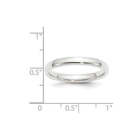 Platinum 3mm Comfort-Fit Wedding Band-PCF030-4-WBC