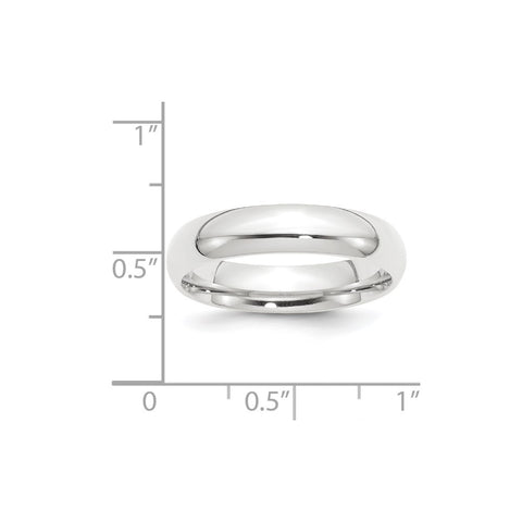 Platinum 5mm Comfort-Fit Wedding Band-PCF050-4-WBC