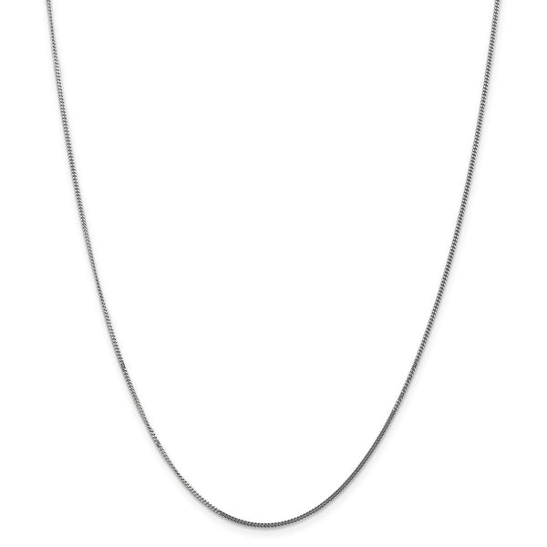 14k WG 1.3mm Curb Pendant Chain-WBC-PEN100-18