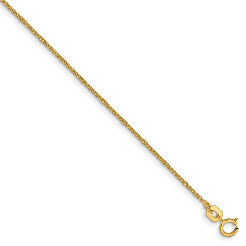 14k 1mm D/C Spiga with Spring Ring Clasp Chain-WBC-PEN130-7