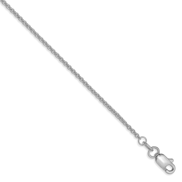14k WG 1.4mm Round Open Link Cable Chain Anklet-WBC-PEN137-9