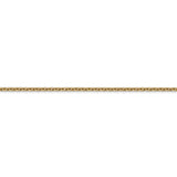 14k 1.8mm Forzantine Cable Chain Anklet-WBC-PEN138-10