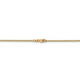 14k 1.8mm Forzantine Cable Chain Anklet-WBC-PEN138-10