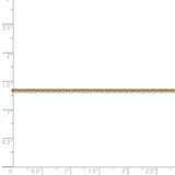 14k 1.8mm Forzantine Cable Chain Anklet-WBC-PEN138-9