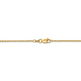 14k 1.45mm Solid D/C Cable Chain Anklet-WBC-PEN140-9