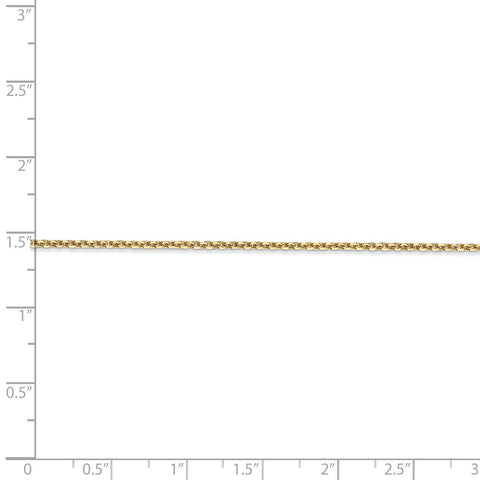 14k 1.45mm Solid D/C Cable Chain Anklet-WBC-PEN140-9