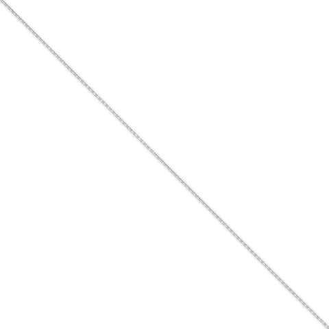 14k WG 1.45mm D/C Cable Chain Anklet-WBC-PEN146-9