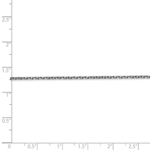 14k WG 1.65mm D/C Cable Chain Anklet-WBC-PEN149-9