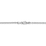 14k WG 2.2mm D/C Round Open Link Cable Chain-WBC-PEN199-24