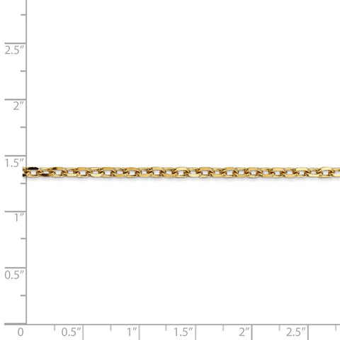 14k 3mm D/C Round Open Link Cable Chain-WBC-PEN206-18