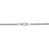 14k WG 2.4mm Round Open Link Cable Chain-WBC-PEN211-18